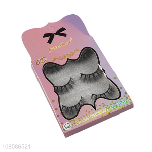 New arrival 3 pairs 6D reusable false eyelashes for women girls