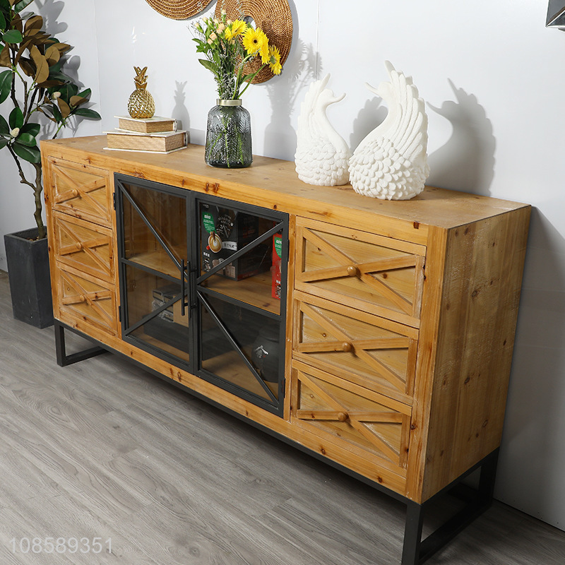 Good quality solid wood side cabinet storage cabinet for sale