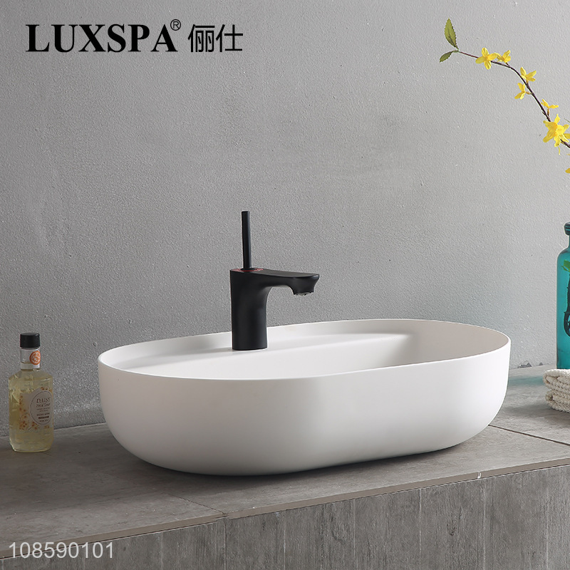 Wholesale artificial stone bathroom sink countertop wash basin