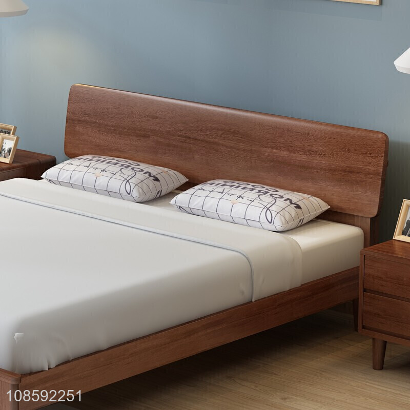 Hot products solid wood bed set wooden bed furniture for sale