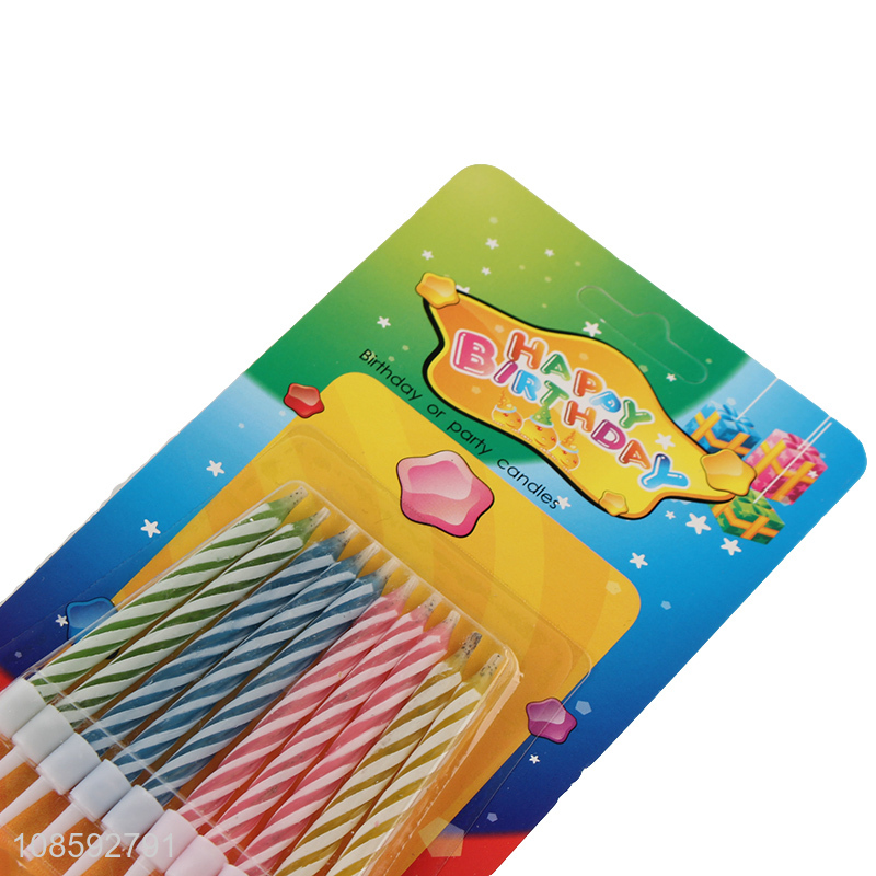 Online wholesale 10pcs spiral birthday candles spiral cake candles