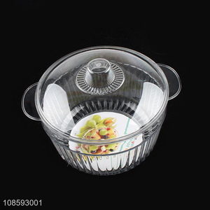 Top quality round transparent refrigerator food storage box