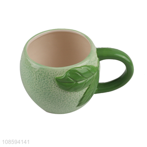 Factory supply creative lemon shaped ceramic cup coffee mug