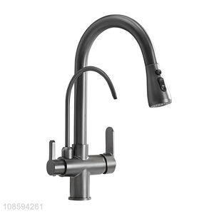 Wholesale 3-in-1 pull out sprayer kitchen faucet with water purifier