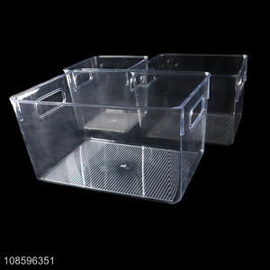 Hot selling plastic fridge storage box refrigerator organizer bin