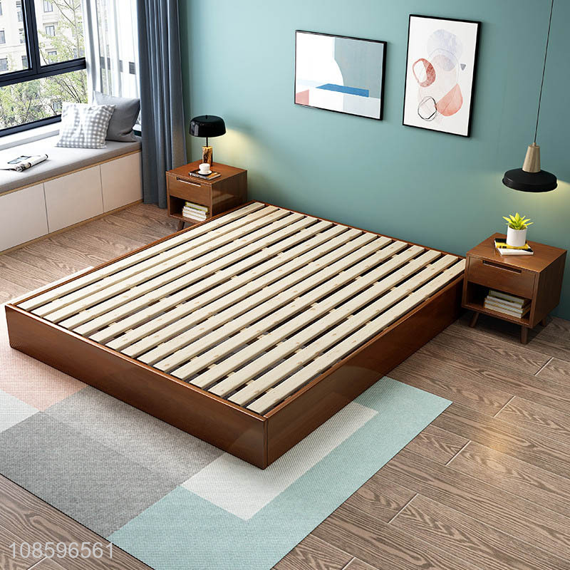 Popular products solid wood bed frame without legs wholesale