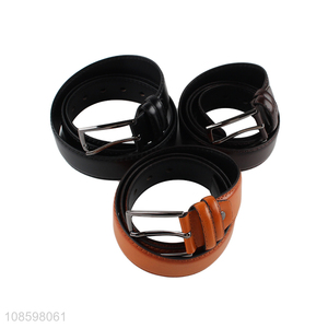 New arrival 125cm pin buckle belt men pu leather belt