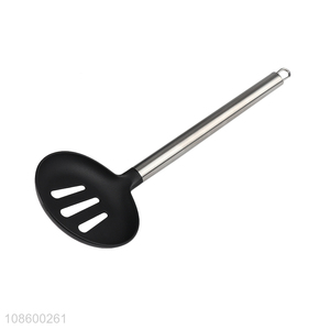 Yiwu factory household nylon kitchen utensils slotted ladle