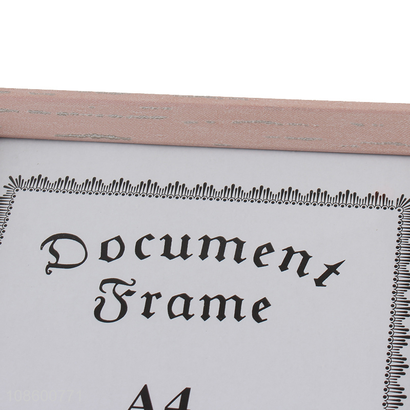 High quality A4 certificate document frame without stand