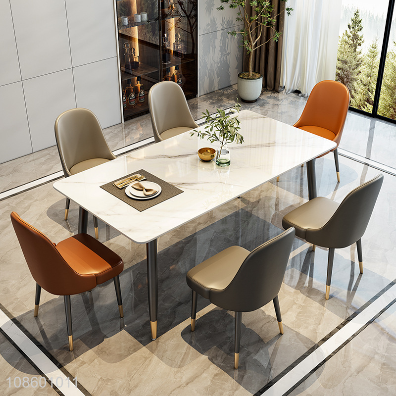 Yiwu market rectangular modern simple dining table for household