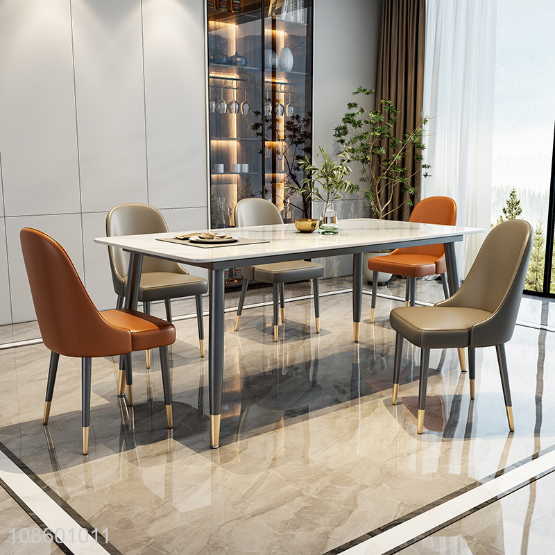 Yiwu market rectangular modern simple dining table for household