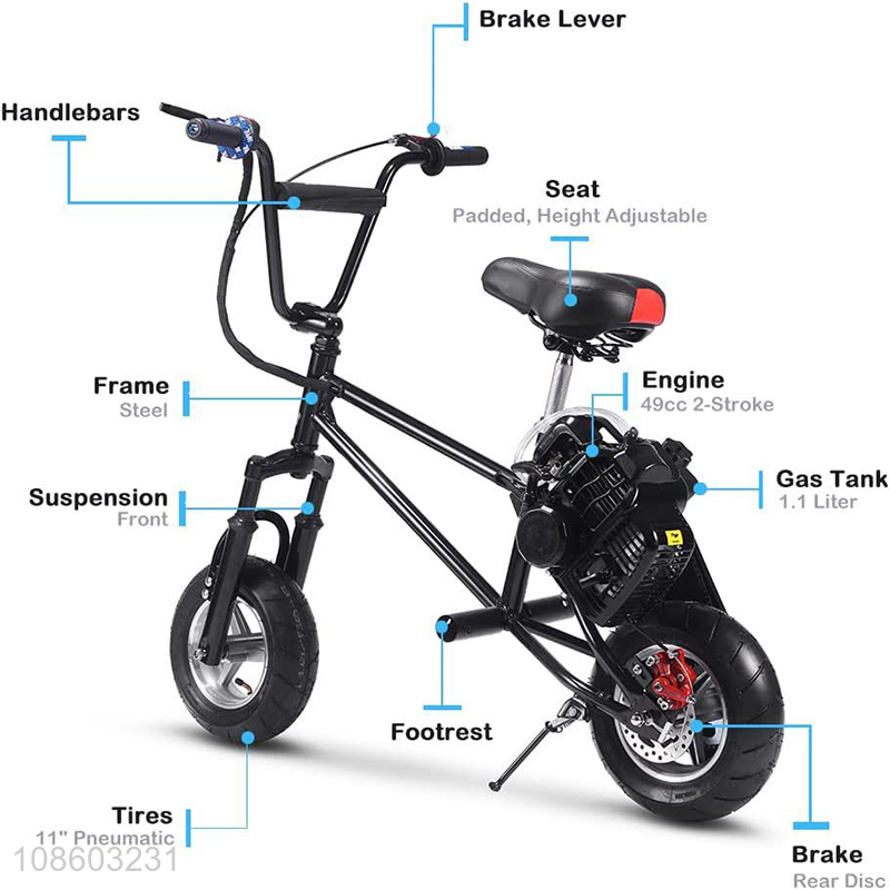 Top selling gas mini bike scooters adult bike scooters wholesale