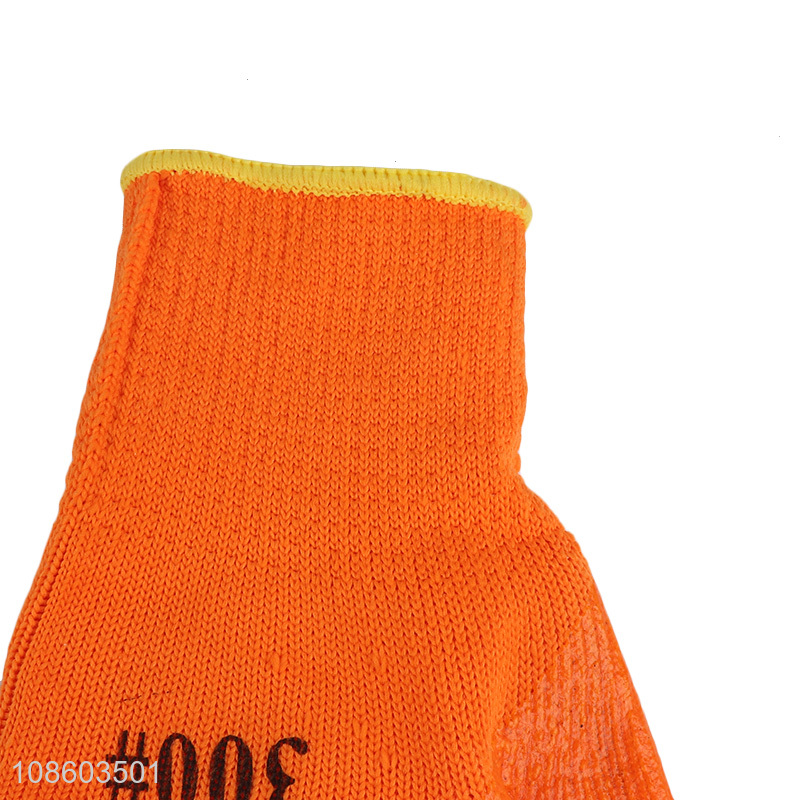 Factory supply non-slip polyester labor working gloves hand protection gloves