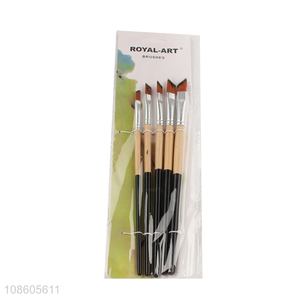 Factory supply 5pcs <em>paint</em> <em>brush</em> set oil painting <em>brush</em> set