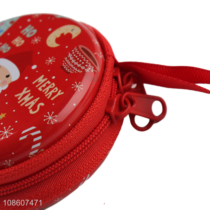 Popular products round christmas coin purse with zipper