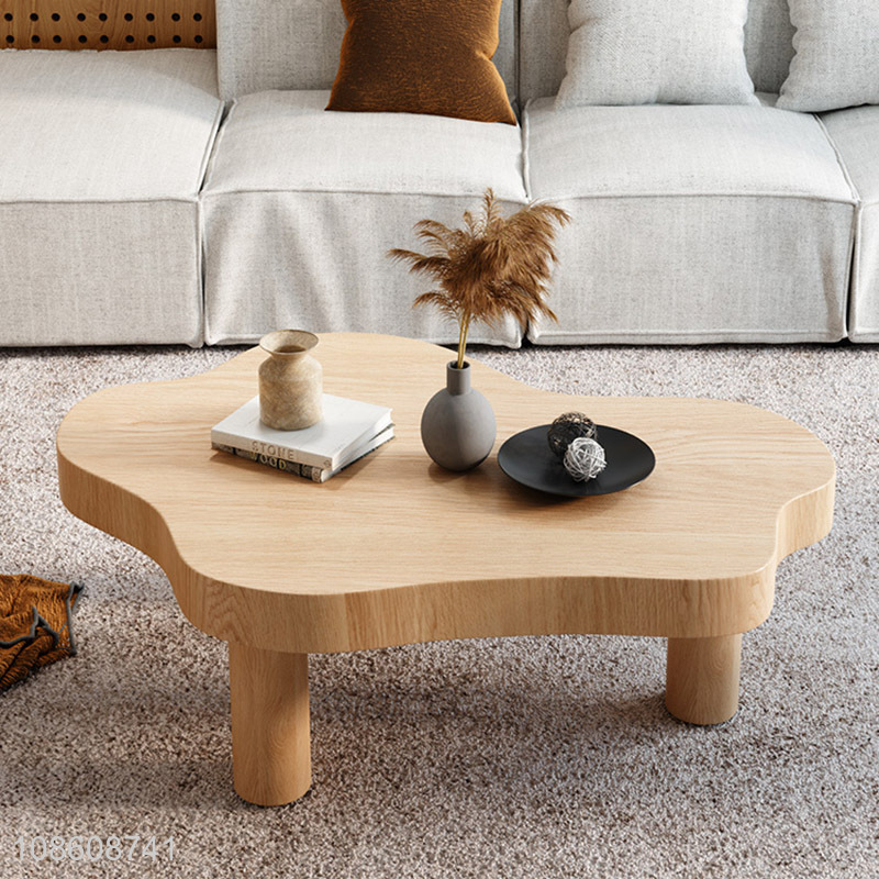 Good quality cloud shaped solid wood end table small bay window table