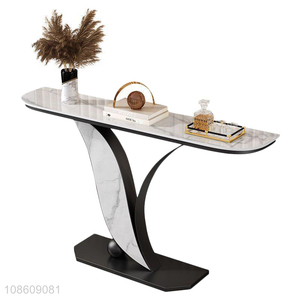 Hot selling metal frame marble top console table for hallway