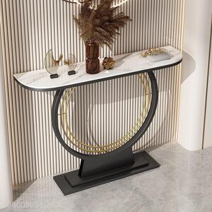 Online wholesale marble entryway console table with black frame