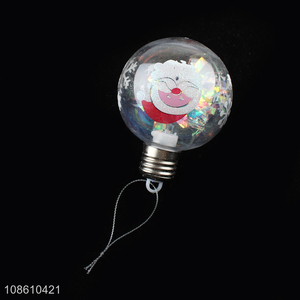 Hot sale hanging ornaments Christmas transparent led lights ball