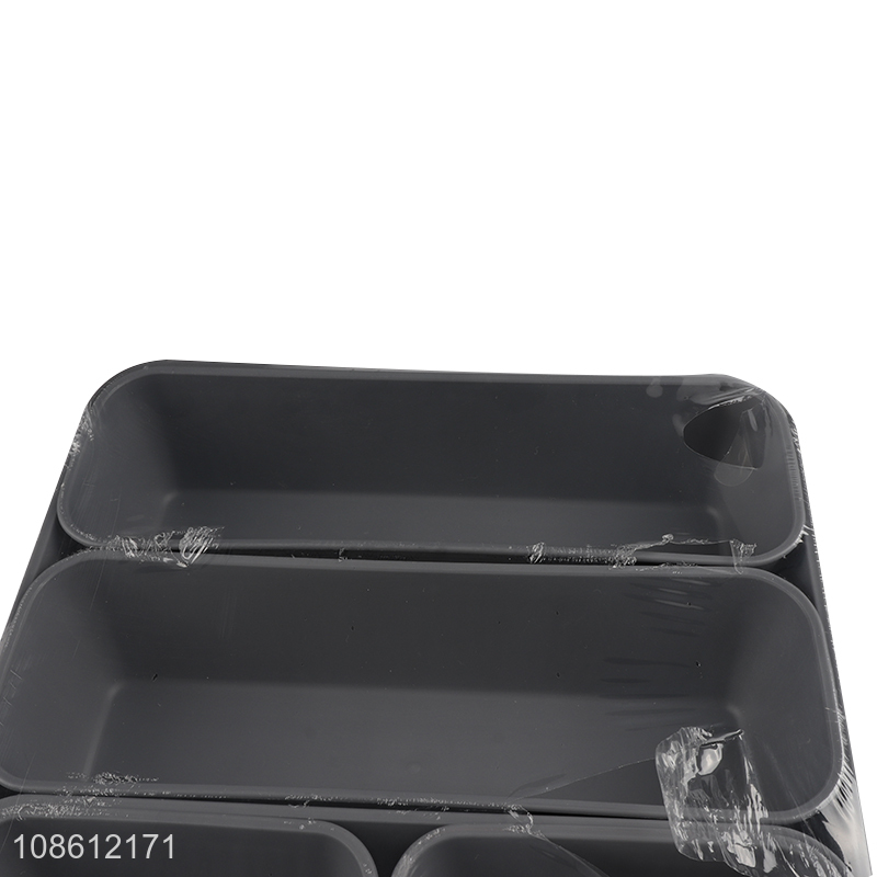 Factory supply plastic drawer organizers set drawer storage box set