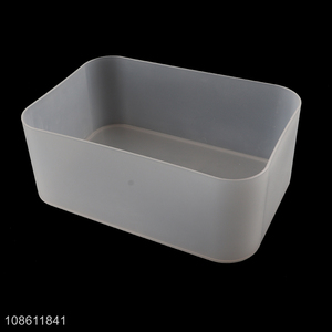 Good quality multi-use plastic desktop storage box with handles