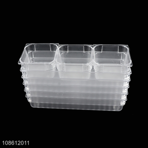 Factory supply clear plastic drawer organizers set for vanity dresser