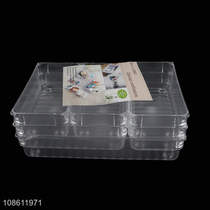 Factory supply clear drawer organizers set plastic makeup storage boxes