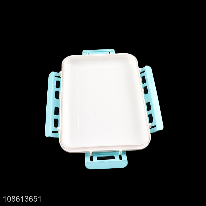 Wholesale 4pcs bpa free plastic food storage boxes with leakproof lid