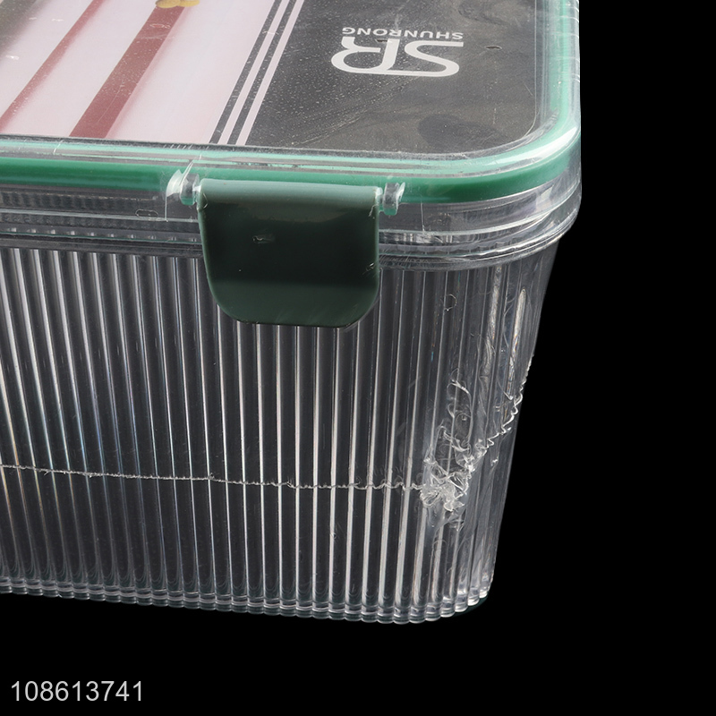 High quality transparent food grade plastic airtight cereals storage box