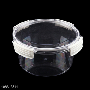 Wholesale round clear plastic food storage crisper freezer storage box