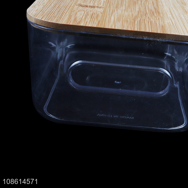 Top quality transparent storage box storage bin with handle