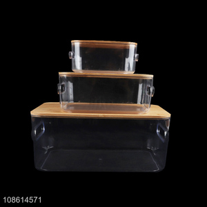 Top quality transparent storage box storage bin with handle