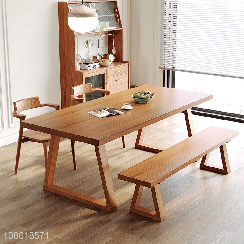 Factory supply wooden dining table solid wood kitchen table desk