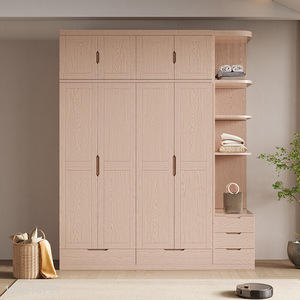 Top quality bedroom furniture solid wood wardrobe storage cabinet