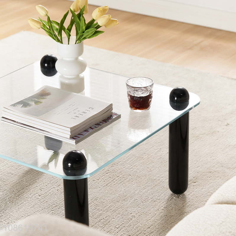 Good quality living room furniture glass tea table coffee table