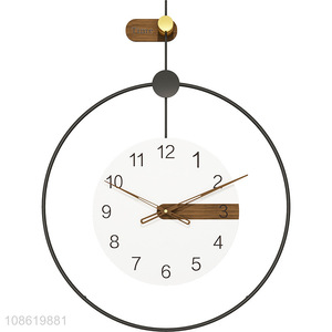 Hot selling minimalist home decor metal wall clock mute clocks