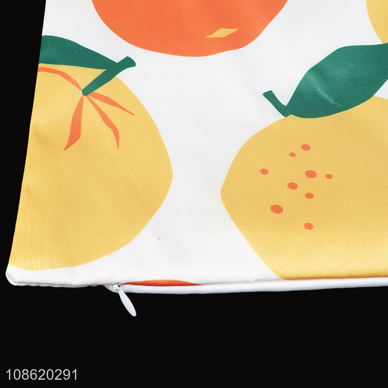 Yiwu market fruit pattern cushion cover pillow cover for sale