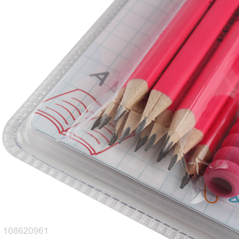 Good selling students stationery pencil set with pencil sharpener