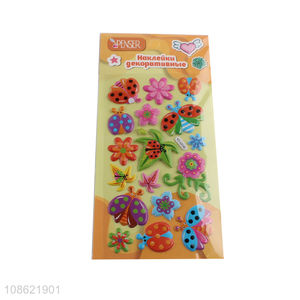 New product 3D insect flower puffy stickers foam sticker for toddlers