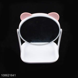 Good quality single-sided rotating desktop vanity makeup mirror