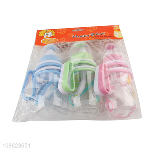 Wholesale 3pcs eco-friendly plastic baby bottle toddlers water bottle