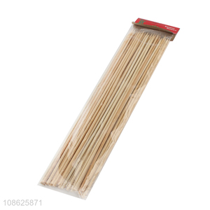 Wholesale 50pcs natural bbq skewers bamboo sticks for barbecue