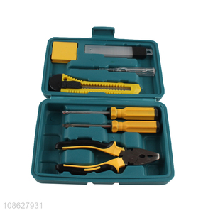 Wholesale household hand tool kit with plastic storage case