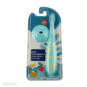 Popular products liquid silicone baby toothbrush for sale