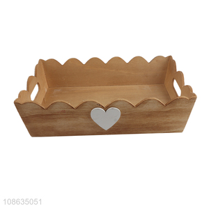 Yiwu market wooden storage box storage tray with handle