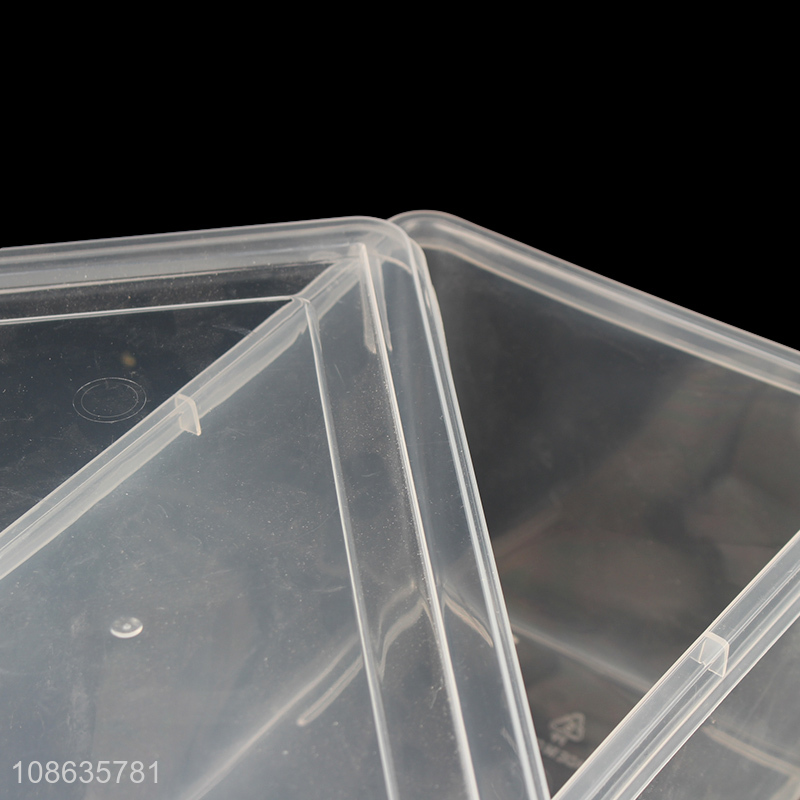 Wholesale clear plastic fridge food container food storage box with handle