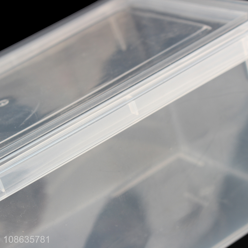 Wholesale clear plastic fridge food container food storage box with handle