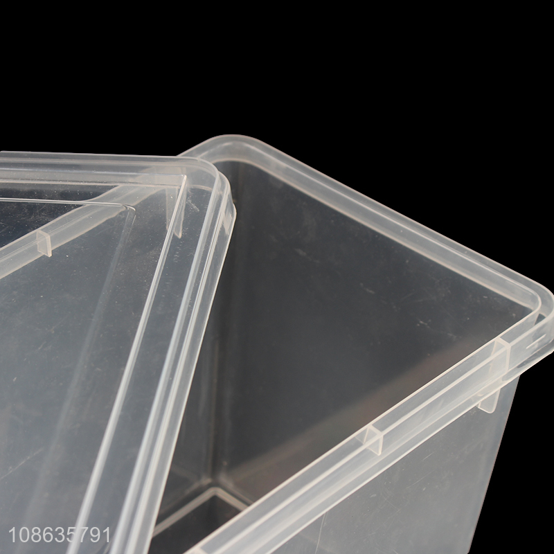 Wholesale clear airtight plastic kitchen food container with lid & handle