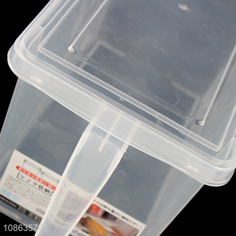 Wholesale clear airtight plastic kitchen food container with lid & handle