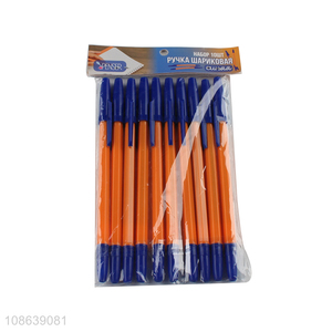 High quality 10pcs students stationery ballpoint pen for sale